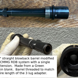 New 5" CMMG RDB compatible 3 lugged barrel or for use with a 'bolt action' build