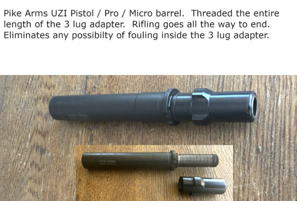 Micro UZI / UZI Pistol / UZI Pro 3 lugged barrel