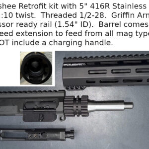 CMMG FE Banshee w/ 5" SS barrel and 7.5" Griffin Armament rail
