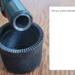 Modify customer supplied UZI barrel for 3 lug and provide notched barrel nut