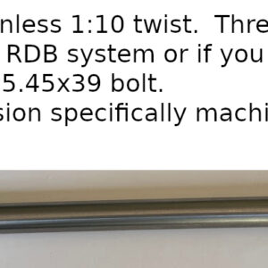New 9mm 16″ CMMG RDB compatible barrel or for use with a ‘bolt action’ build