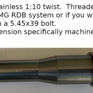New 9mm 5″ CMMG RDB compatible barrel or for use with a ‘bolt action’ build