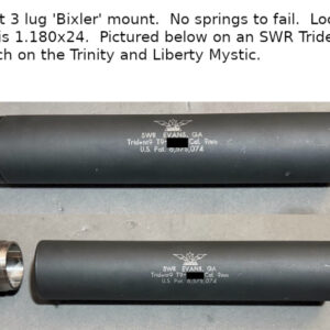 Shaw Armament 3 lug 'Bixler' mount.  1.180x24 thread pattern