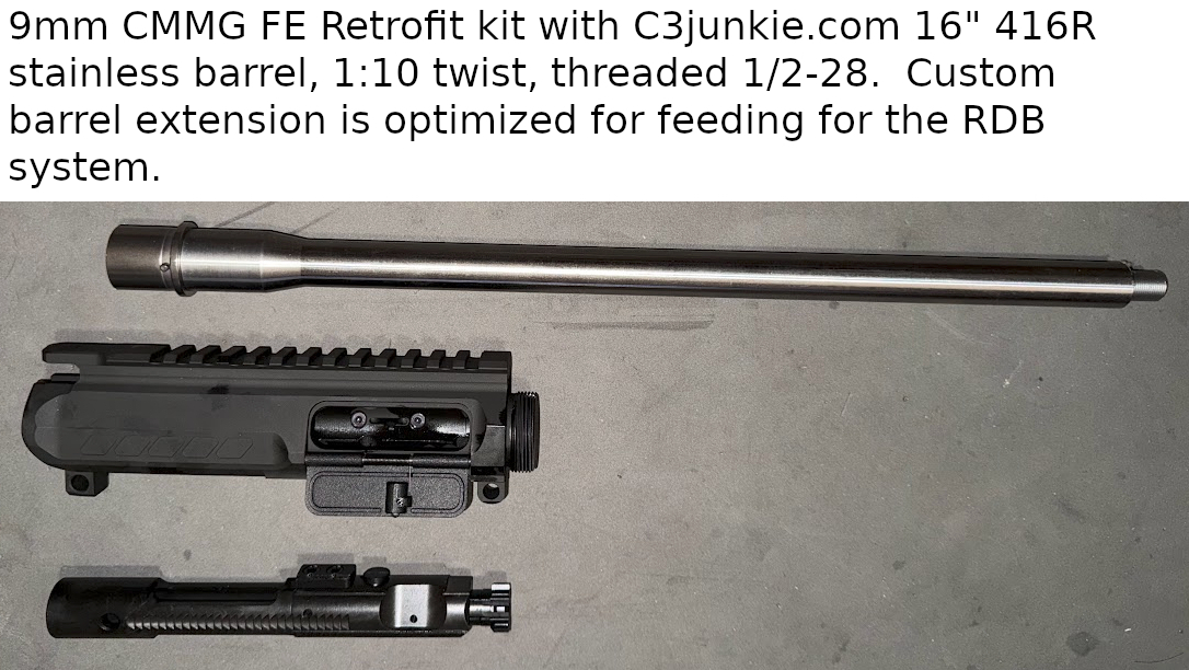 9mm CMMG FE Retrofit kit with 16" 416R stainless barrel