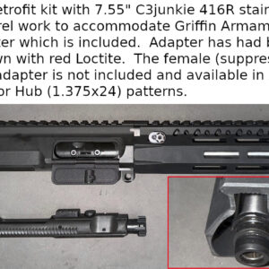 CMMG FE Banshee 7.55" 416R stainless barrel, EZ-Lok and BCM rail