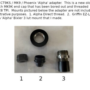 Gemtech MK9K, AWC MK9, SCRC, Curtis Tactical CT9KS and GSL Phoenix Alpha thread end cap