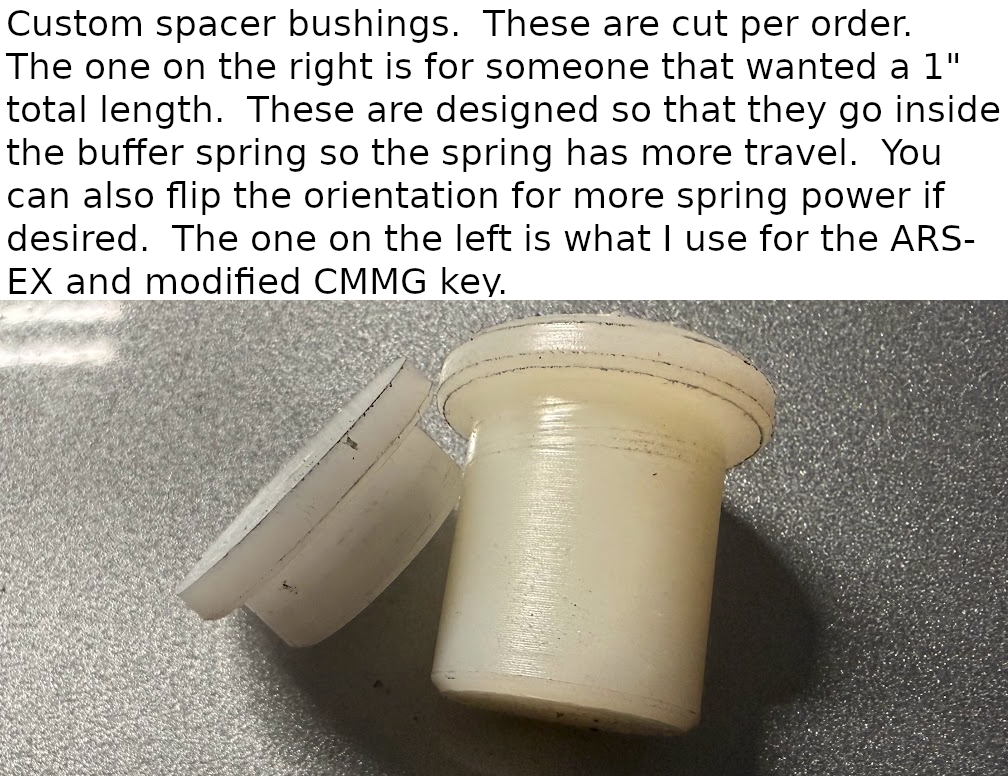 Custom buffer tube spacers